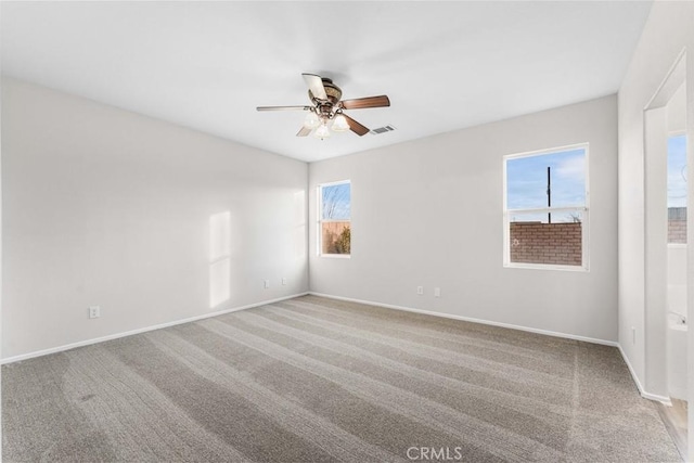 3150 James Ct, Lancaster, CA 93535 - spare room with a ceiling fan and carpet flooring