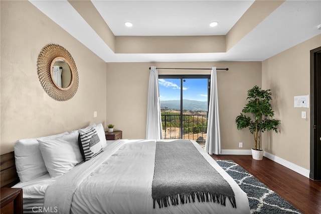 38225 Camino Sierra Rd, Temecula, CA 92592 - bedroom with wood finished floors and a raised ceiling