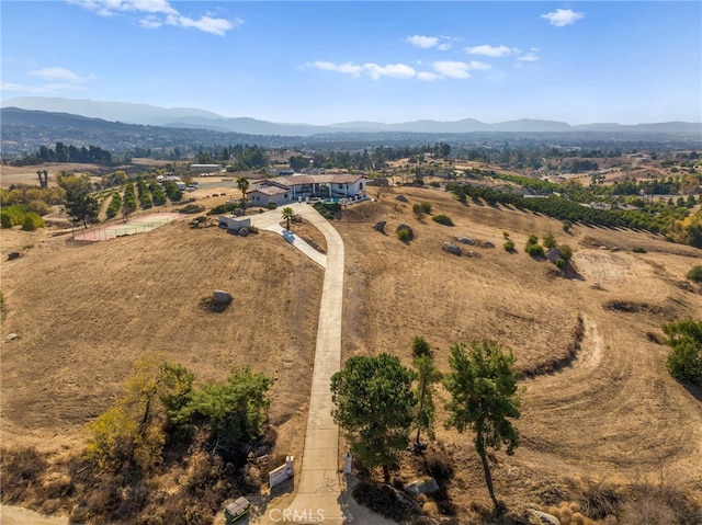 38225 Camino Sierra Rd, Temecula, CA 92592 - aerial view of property's location with a mountain backdrop and rural landscape