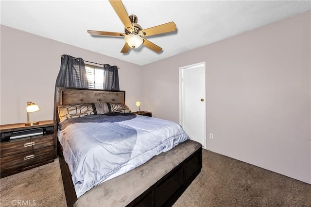 66890 Hacienda Ave, Desert Hot Springs, CA 92240 - carpeted bedroom featuring a ceiling fan