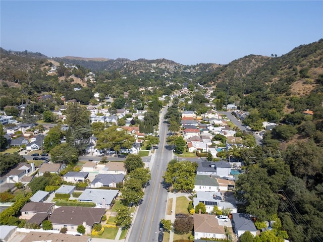 2046 E Glenoaks Blvd, Glendale, CA 91206 - aerial overview of property's location featuring mountains and nearby suburban area