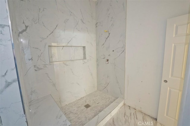 540 Shady Meadow Ct, Bakersfield, CA 93308 - full bath featuring a marble finish shower and marble tiled flooring