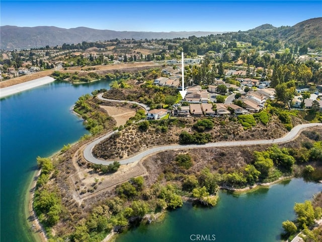 7012 E Viewpoint Ln, Anaheim Hills, CA 92807 - aerial perspective of suburban area featuring a water and mountain view