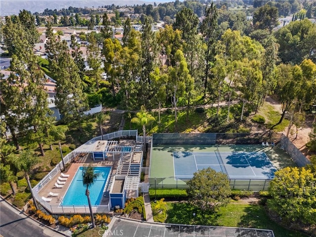 7012 E Viewpoint Ln, Anaheim Hills, CA 92807 - bird's eye view of a pool