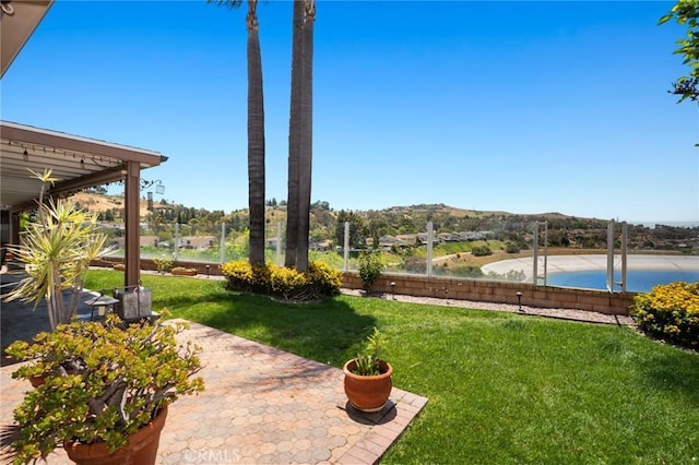 7012 E Viewpoint Ln, Anaheim Hills, CA 92807 - view of green lawn with a water and mountain view