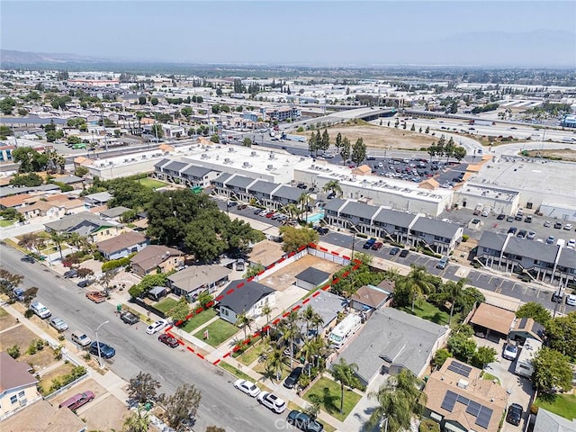 1021 W 5th St, Corona, CA 92882 - aerial overview of property's location featuring property parcel outlined