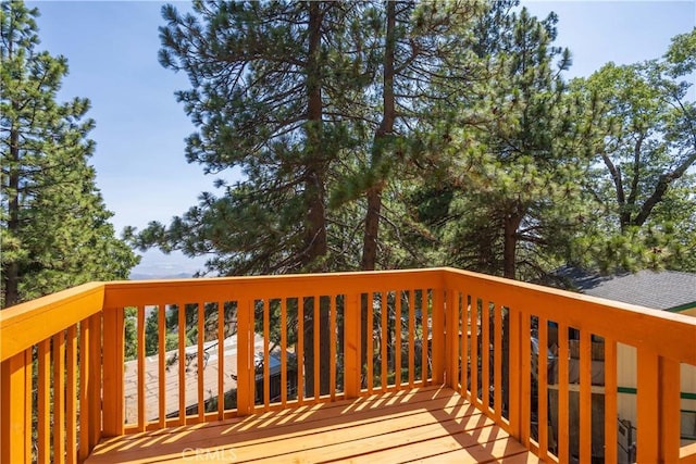 31303 Marcella Dr, Running Springs, CA 92382 - view of wooden terrace