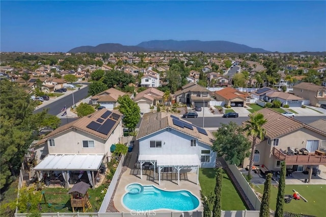 44601 Jamin Cir, Temecula, CA 92592 - aerial perspective of suburban area with a pool area and mountains