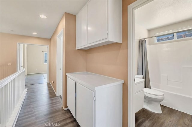 44601 Jamin Cir, Temecula, CA 92592 - hallway with dark wood-style floors and recessed lighting