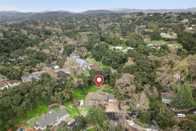 5500 Valentina, Atascadero, CA 93422 - aerial view of property's location with a mountain backdrop