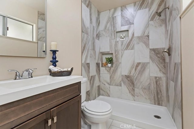 2266 Mcneil Cir, Corona, CA 92882 - bathroom featuring vanity and tiled shower