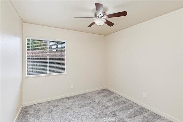 2266 Mcneil Cir, Corona, CA 92882 - carpeted spare room featuring ceiling fan and ornamental molding