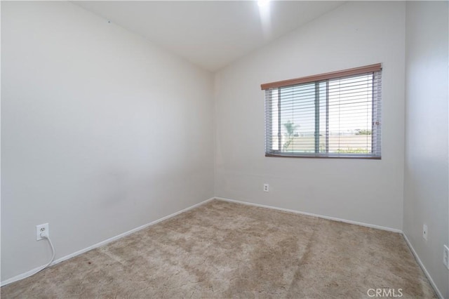 25165 Pebble Creek Way, Moreno Valley, CA 92551 - unfurnished room featuring vaulted ceiling and carpet flooring