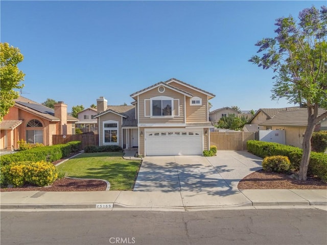 25165 Pebble Creek Way, Moreno Valley, CA 92551 - traditional home with a garage and concrete driveway