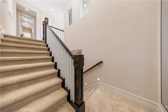 125 Character, Irvine, CA 92618 - stairs with carpet flooring and recessed lighting