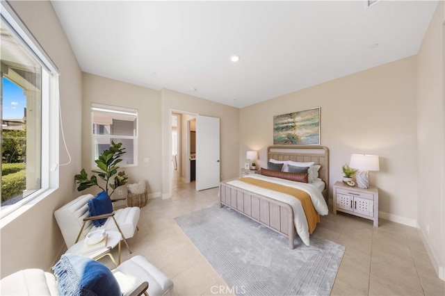 125 Character, Irvine, CA 92618 - bedroom with light tile patterned floors and recessed lighting