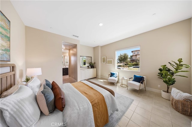 125 Character, Irvine, CA 92618 - bedroom with light tile patterned floors and recessed lighting