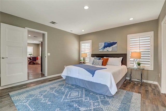 4437 Keever Ave, Long Beach, CA 90807 - bedroom with wood finished floors and recessed lighting