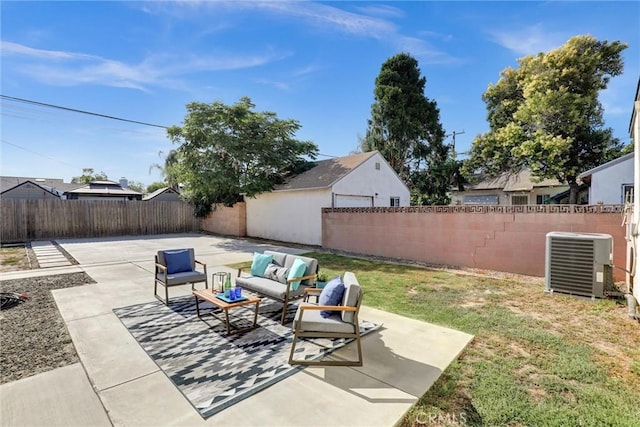 4437 Keever Ave, Long Beach, CA 90807 - fenced backyard featuring a patio area and an outdoor hangout area