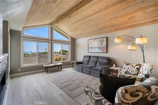 24532 Moonfire Dr, Dana Point, CA 92629 - living room with wood finished floors, a fireplace, and wooden ceiling