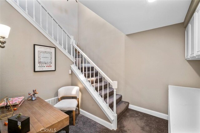 24532 Moonfire Dr, Dana Point, CA 92629 - stairway featuring baseboards and carpet