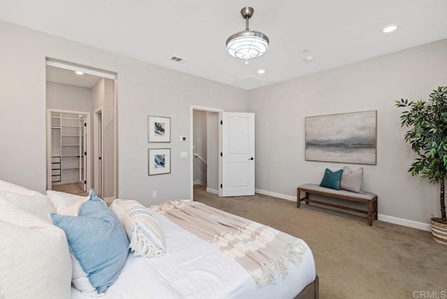 3510 Brody Way, Oceanside, CA 92056 - bedroom featuring carpet flooring, recessed lighting, and a walk in closet