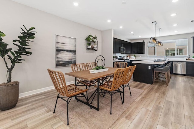 3510 Brody Way, Oceanside, CA 92056 - dining space with recessed lighting and light wood-type flooring