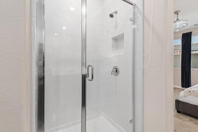 3510 Brody Way, Oceanside, CA 92056 - ensuite bathroom with a textured wall and a shower stall