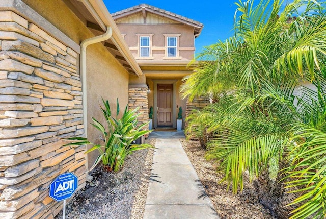 1412 Long View Dr, Chula Vista, CA 91915 - doorway to property featuring stucco siding and stone siding
