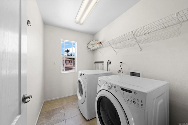 1412 Long View Dr, Chula Vista, CA 91915 - laundry room with washer and clothes dryer and light tile patterned flooring
