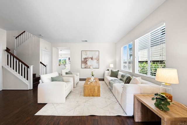 1412 Long View Dr, Chula Vista, CA 91915 - living area with wood finished floors, plenty of natural light, and stairway