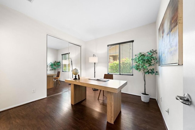 1412 Long View Dr, Chula Vista, CA 91915 - home office featuring healthy amount of natural light and dark wood-style floors