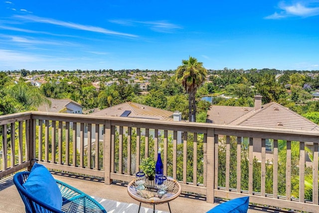 1412 Long View Dr, Chula Vista, CA 91915 - wooden deck with view of wooded area