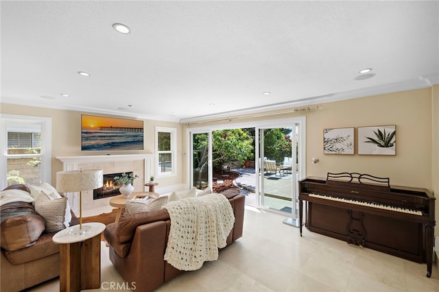 26582 Maside, Mission Viejo, CA 92692 - living area with a high end fireplace and recessed lighting
