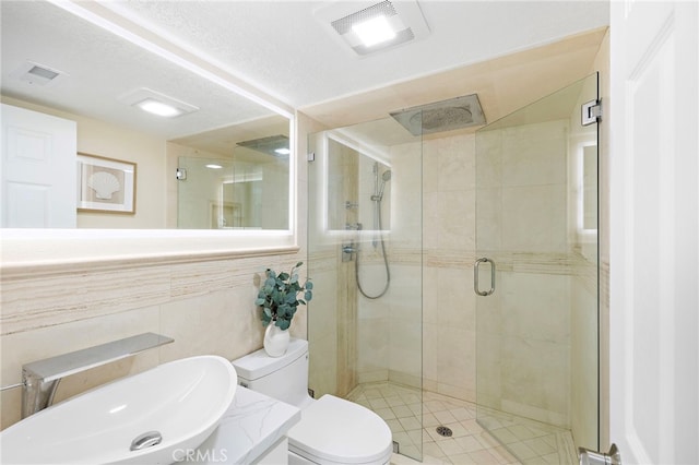 26582 Maside, Mission Viejo, CA 92692 - full bath featuring a stall shower, vanity, and tile walls