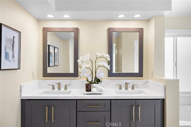 26582 Maside, Mission Viejo, CA 92692 - full bathroom with double vanity and recessed lighting