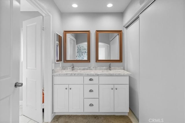 1380 Le Conte, Riverside, CA 92507 - bathroom with double vanity and tile patterned flooring