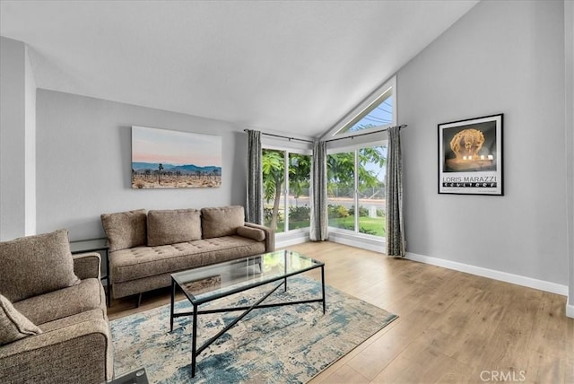1380 Le Conte, Riverside, CA 92507 - living room featuring light wood finished floors and high vaulted ceiling