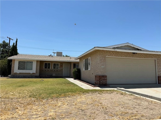 1624 Forane St, Barstow, CA 92311 - ranch-style home featuring an attached garage, concrete driveway, and a front yard