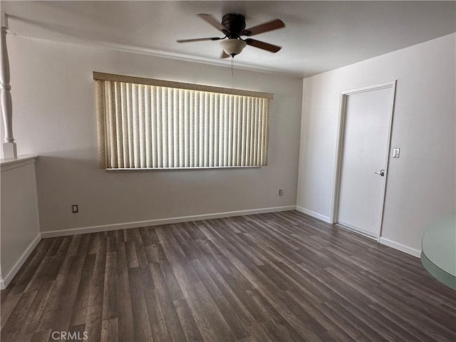1624 Forane St, Barstow, CA 92311 - spare room featuring a ceiling fan and wood finished floors