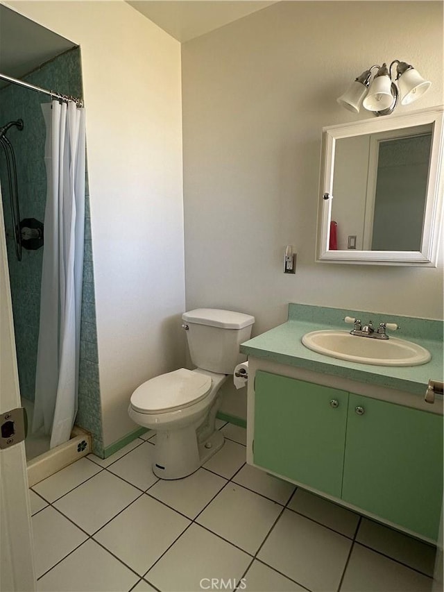 1624 Forane St, Barstow, CA 92311 - full bath featuring vanity, tile patterned flooring, and a stall shower