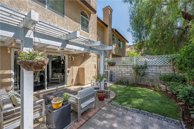 22943 Banyan Pl Unit 306, Saugus, CA 91390 - view of patio featuring a pergola
