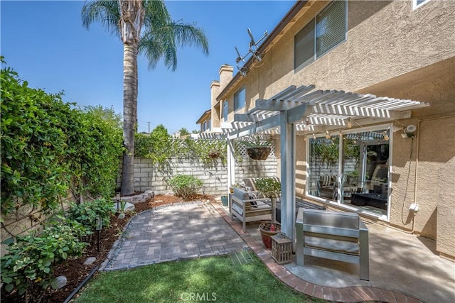 22943 Banyan Pl Unit 306, Saugus, CA 91390 - view of patio / terrace with a pergola
