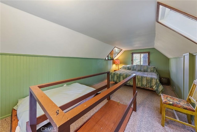 26314 Jacqueline Rd, Twin Peaks, CA 92391 - carpeted bedroom featuring vaulted ceiling