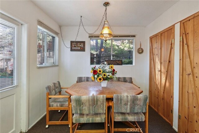 26314 Jacqueline Rd, Twin Peaks, CA 92391 - dining area with carpet floors