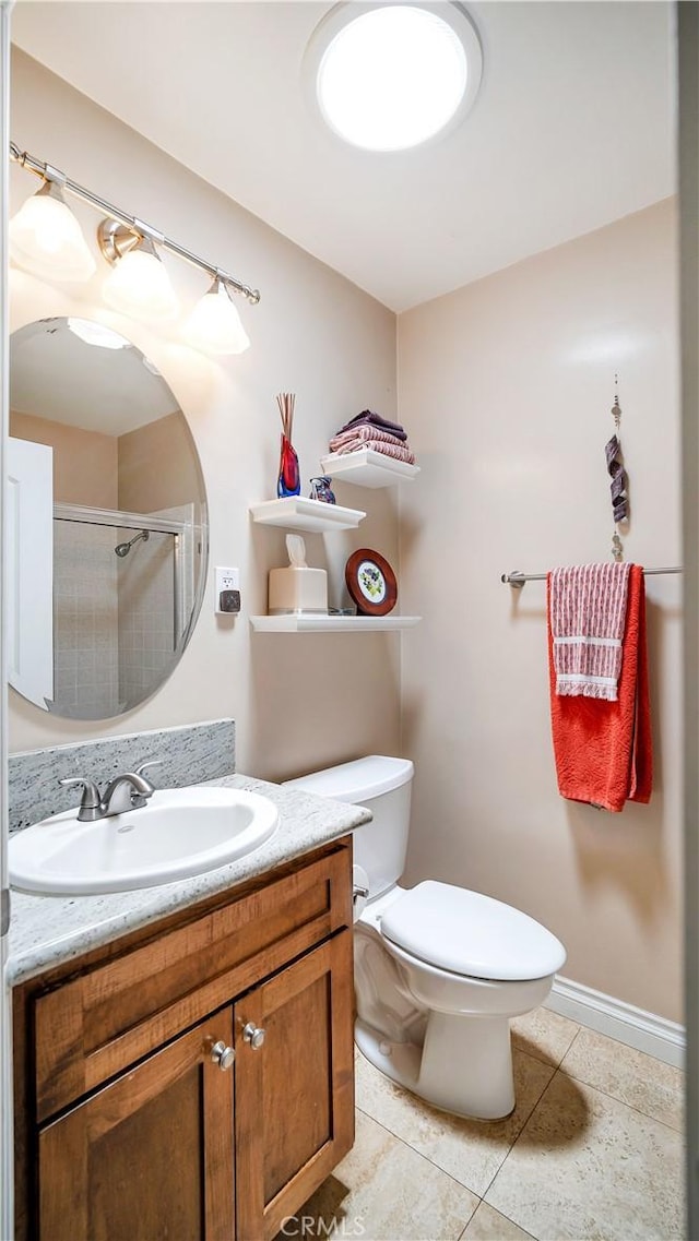 5215 E Monlaco Rd, Long Beach, CA 90808 - full bath with vanity, tile patterned floors, and a shower