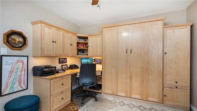 5215 E Monlaco Rd, Long Beach, CA 90808 - office featuring wood finished floors and built in study area