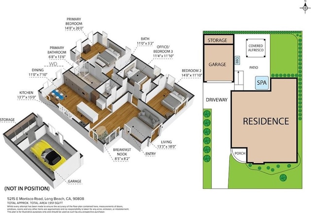 5215 E Monlaco Rd, Long Beach, CA 90808 - view of home floor plan