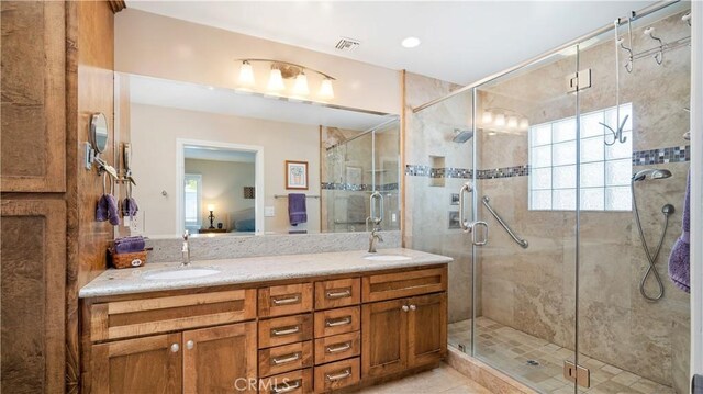 5215 E Monlaco Rd, Long Beach, CA 90808 - full bath featuring a stall shower and double vanity