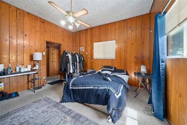 3091 Johnson Ave, San Luis Obispo, CA 93401 - carpeted bedroom featuring wooden walls